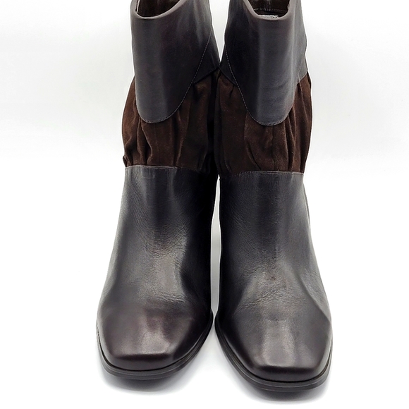 NEW NEW NEW J. Jill Brown Leather Suede Ruched Boots Size 8.5. S1015 - Picture 2 of 8